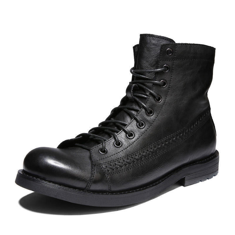 British Style Brush Color Worker Boots - Durable & Fashionable Work Boots for Men