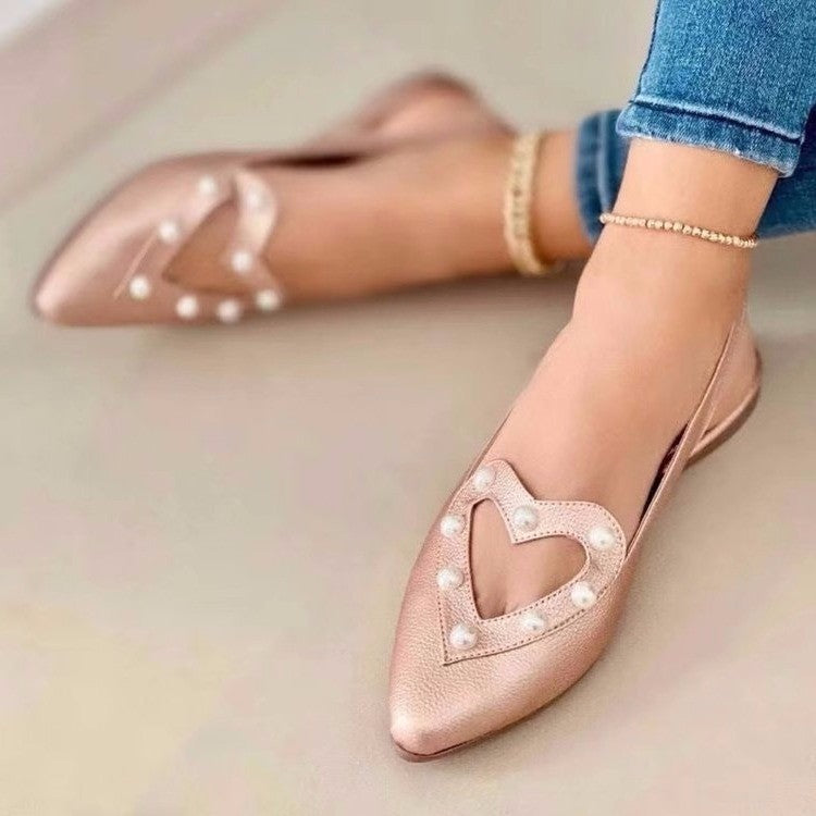 Love Pearl Flats - Women's Pointed Toe Ballet Flats & Elegant Sandals