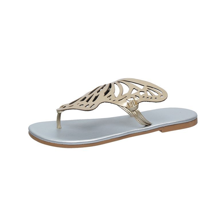 Hollow Butterfly Flip-Flops - Women's Summer Low-Heel Beach Sandals