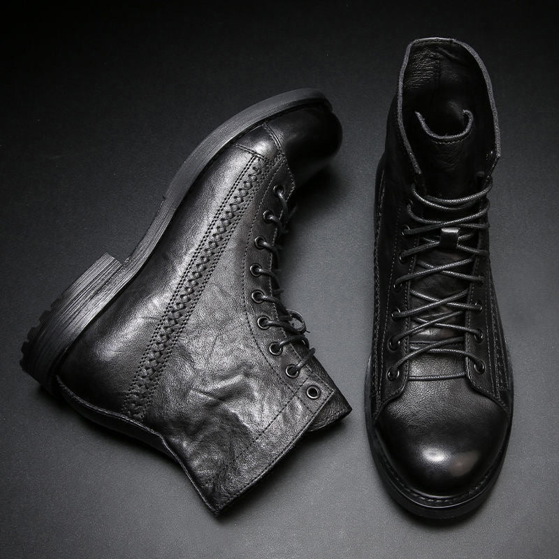 British Style Brush Color Worker Boots - Durable & Fashionable Work Boots for Men