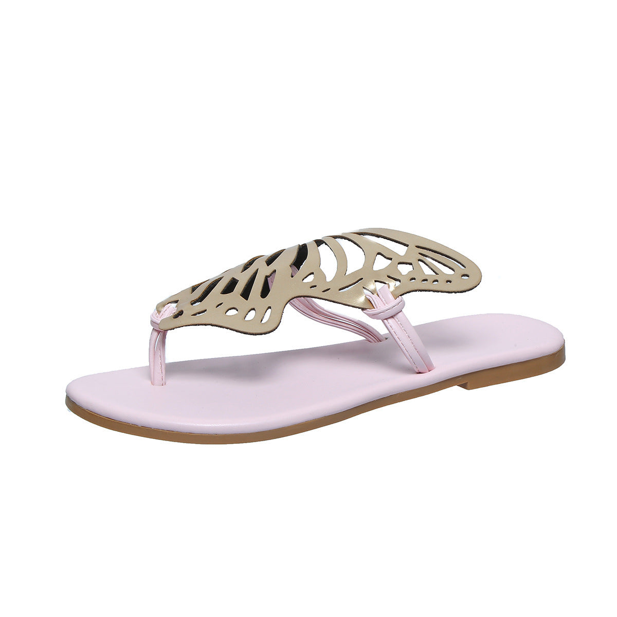 Hollow Butterfly Flip-Flops - Women's Summer Low-Heel Beach Sandals