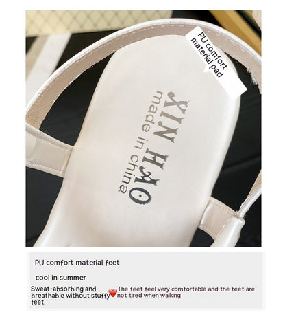 Summer Buckle Flip-Flops - Bohemian Style Flat Sandals for Women