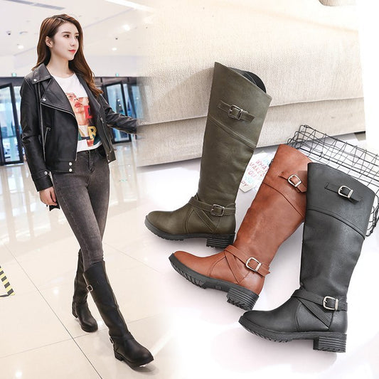 Side Zipper Mid-Calf Boots - Stylish & Comfortable Casual Boots for Women