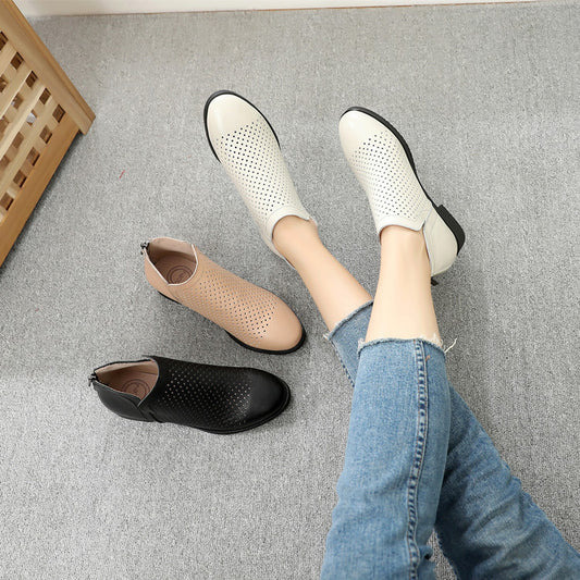 Leather Boots with Soft Cattle Tendon Sole - Breathable & Comfortable Footwear