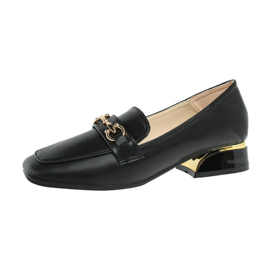 Spring & Autumn Mid-Heel Loafers - Women's Casual Shoes Slip-On